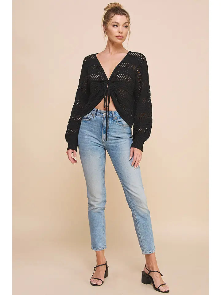 Avery Open Weave Pullover