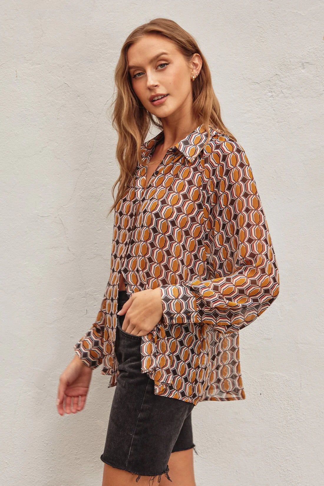 Helena Geo Relaxed Shirt