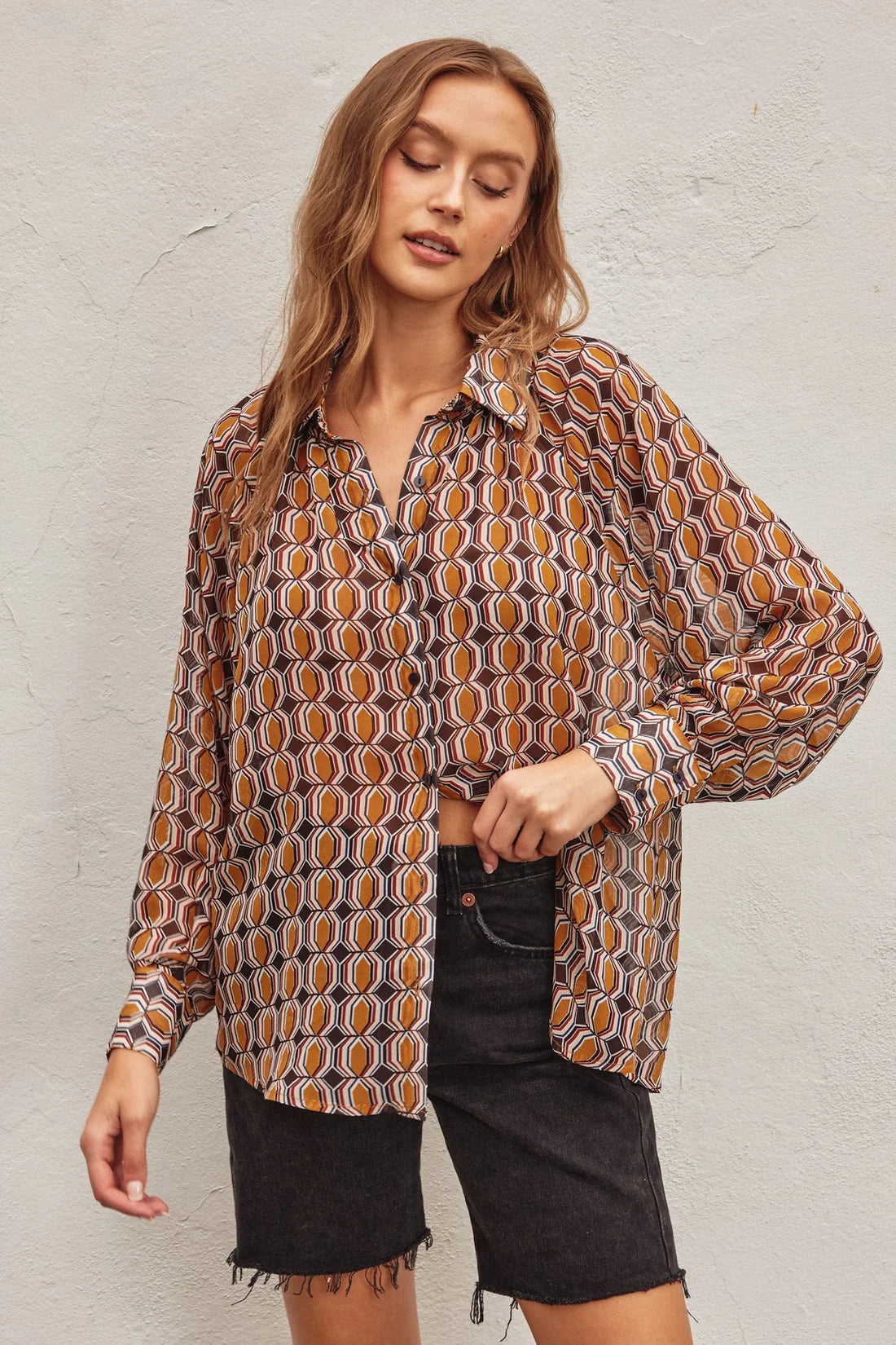 Helena Geo Relaxed Shirt
