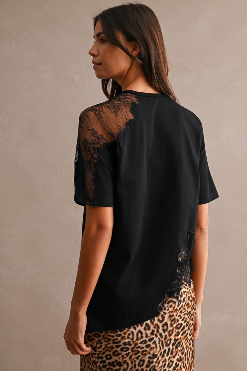 Faye Black Lace Top