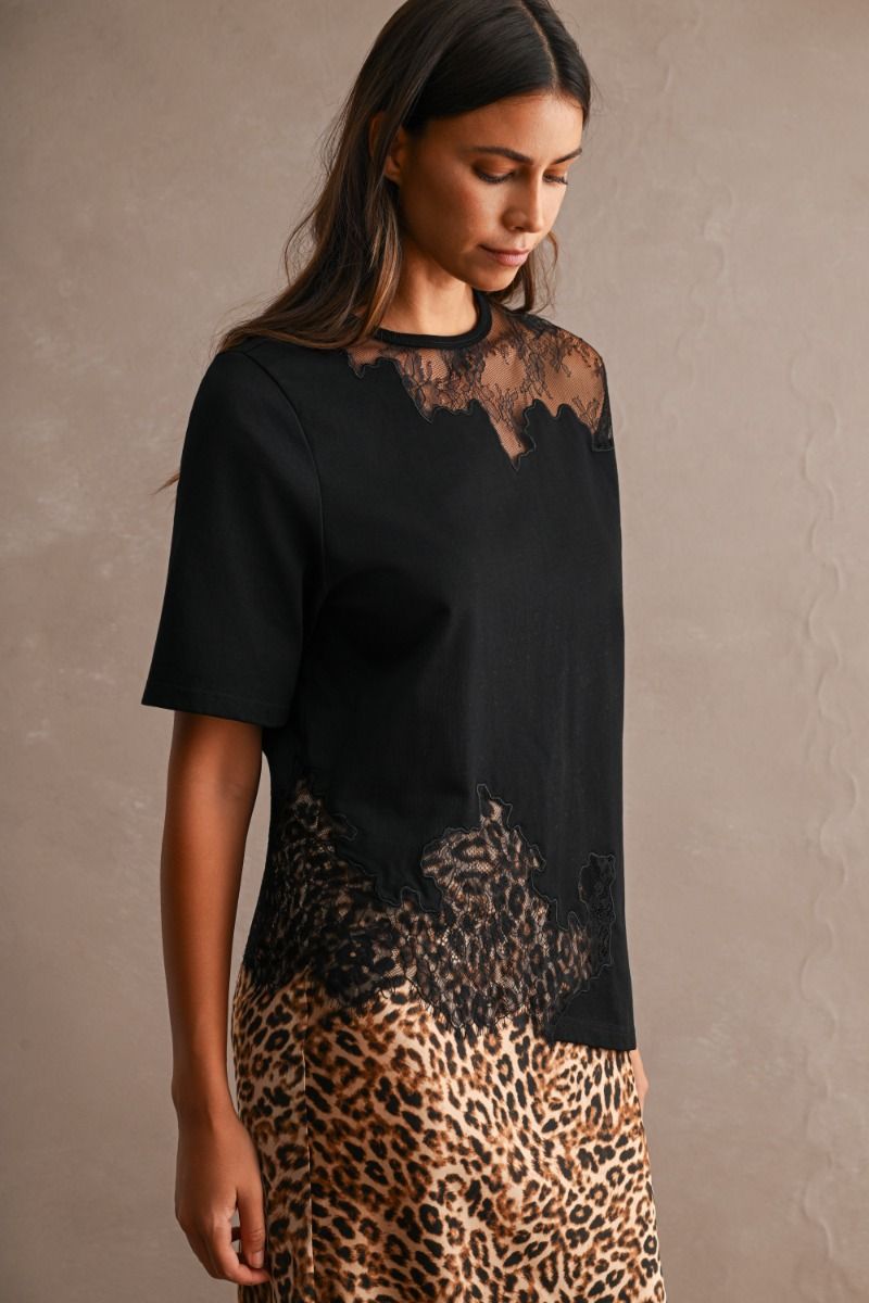 Faye Black Lace Top