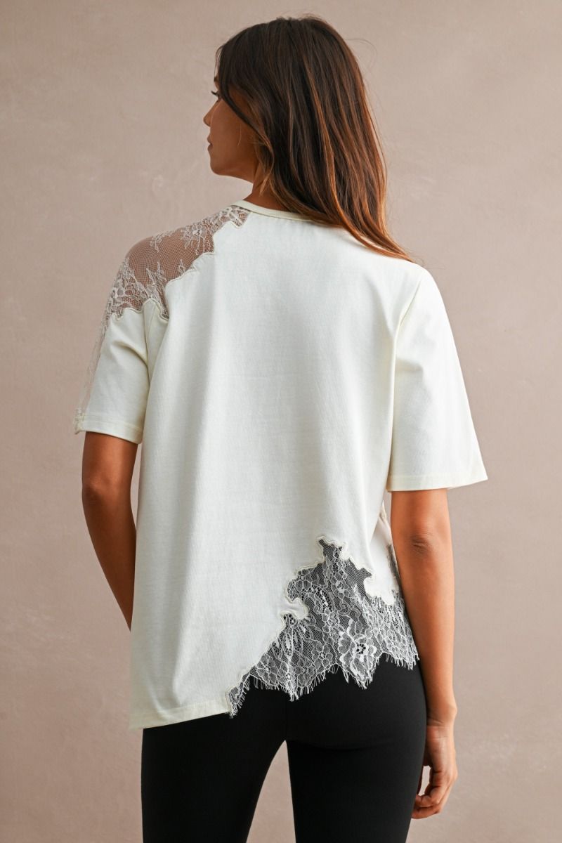 Faye Cream Lace Top