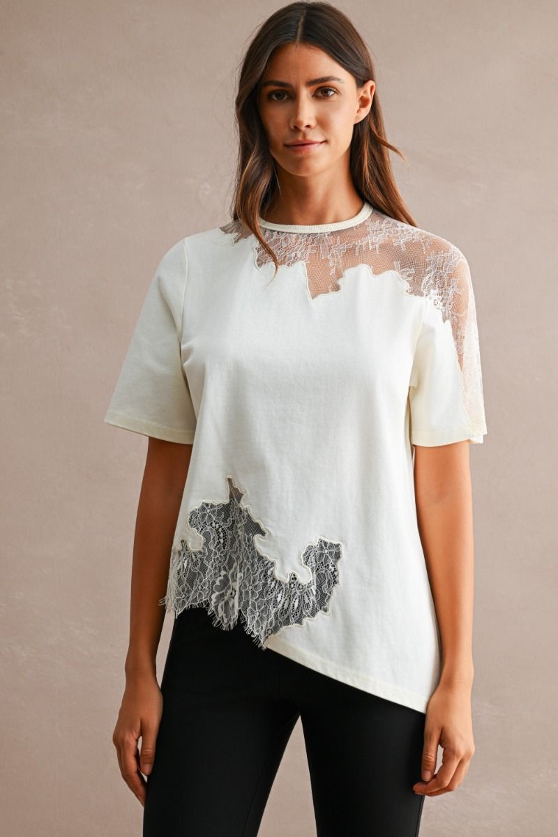 Faye Cream Lace Top
