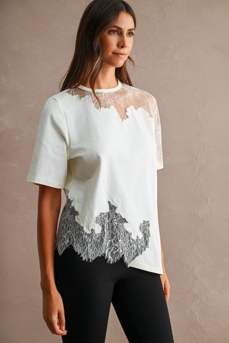 Faye Cream Lace Top