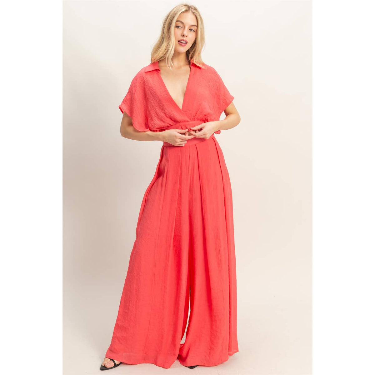 Coleen Pant Set - Coral
