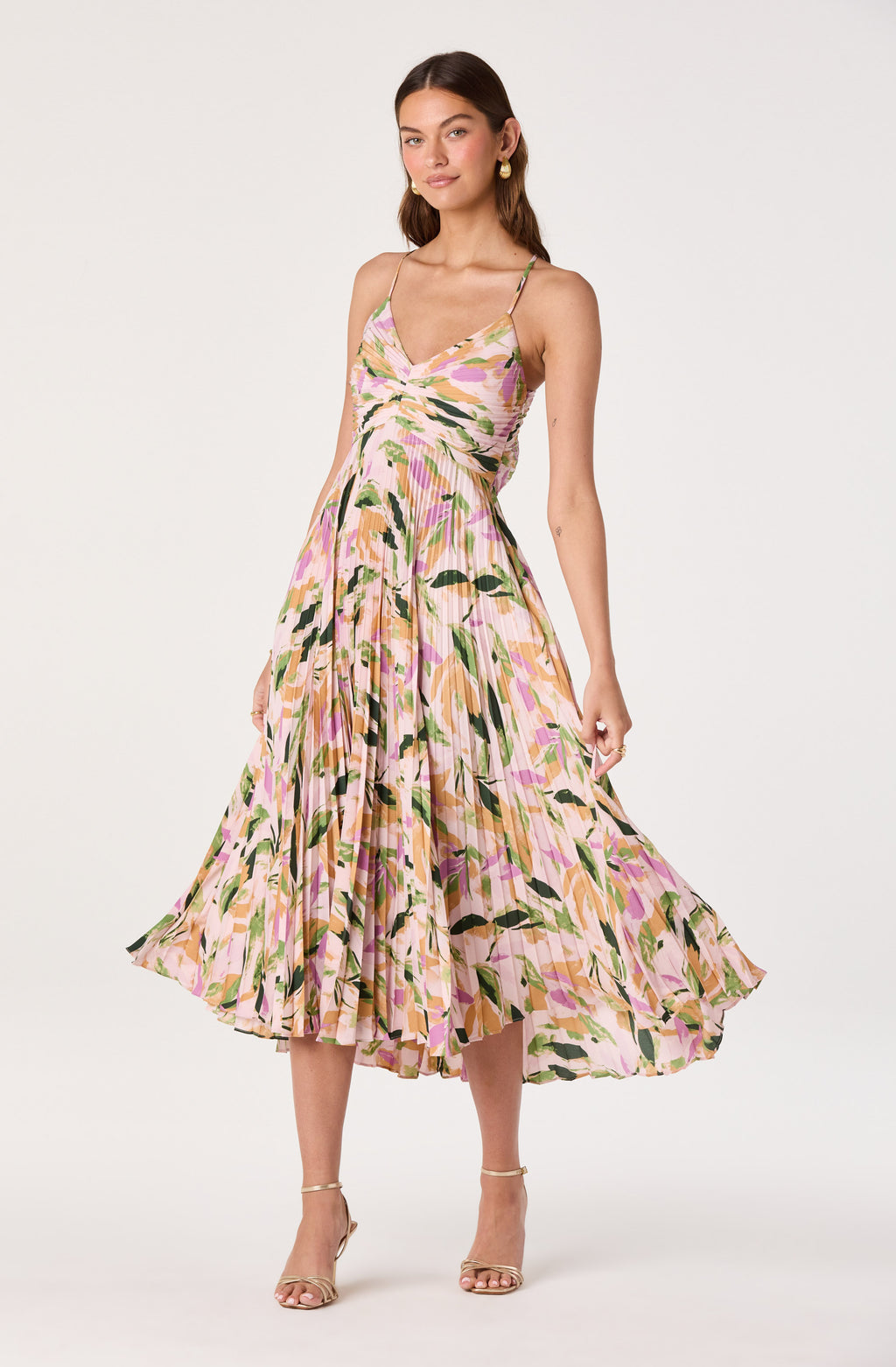 Blythe Lilac Floral Midi Dress