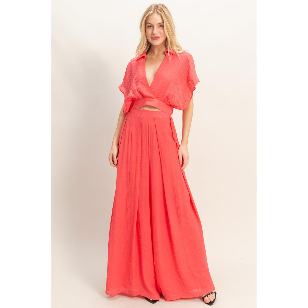 Coleen Pant Set - Coral