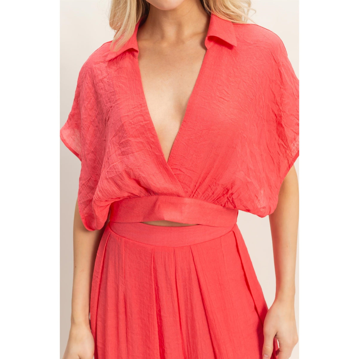 Coleen Pant Set - Coral