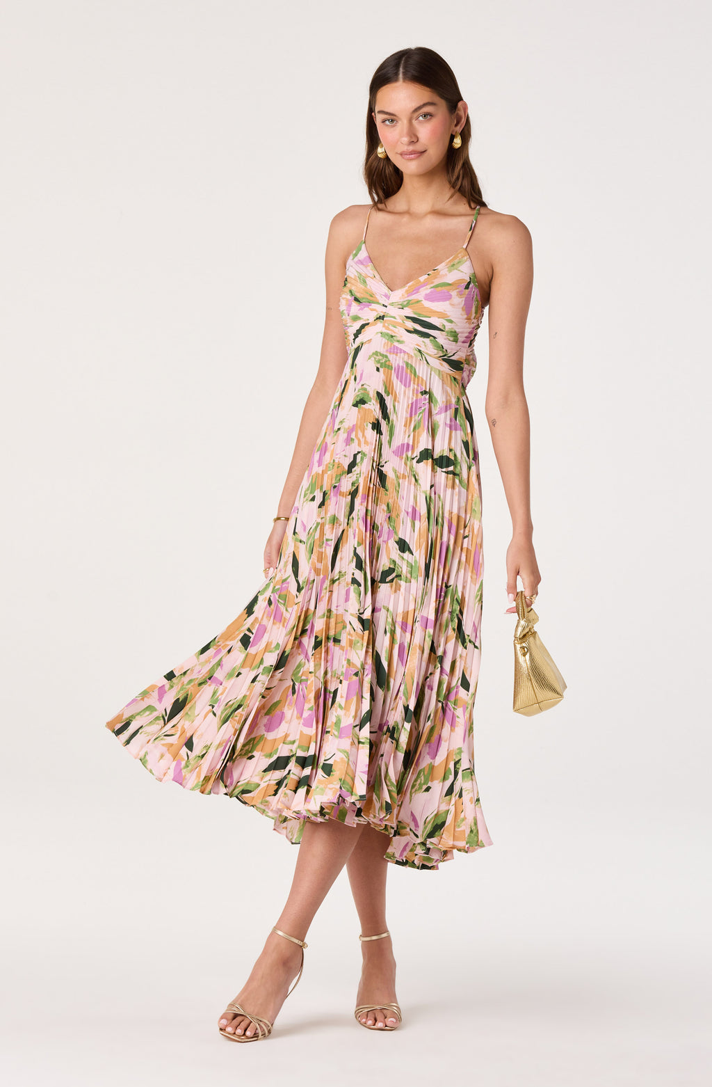Blythe Lilac Floral Midi Dress