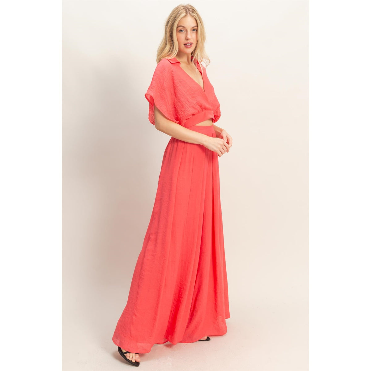 Coleen Pant Set - Coral