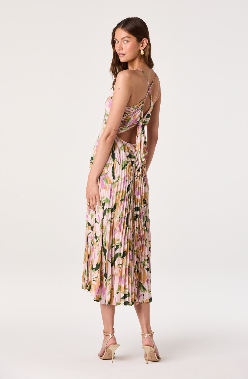 Blythe Lilac Floral Midi Dress