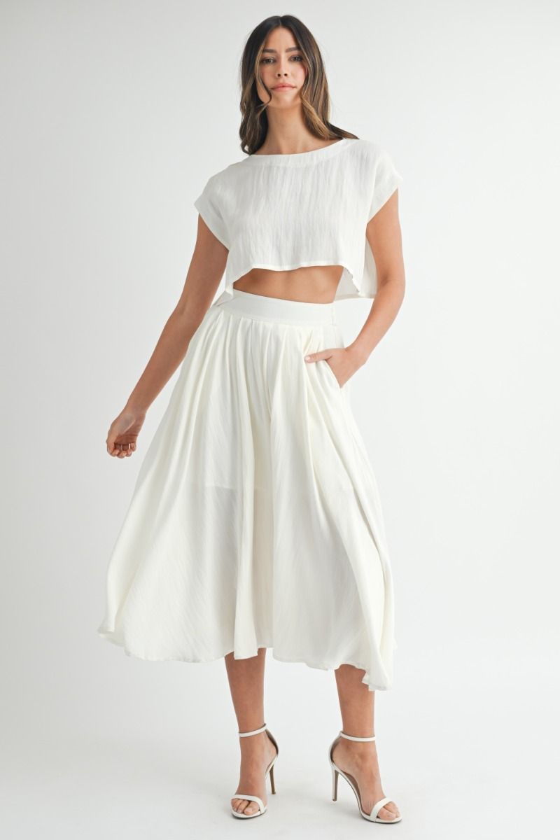 Lili Skirt Set - White Cream